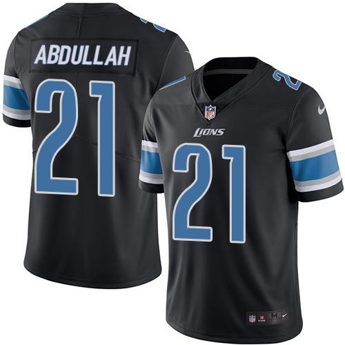 Nike Lions #21 Ameer Abdullah Black Men's Stitched NFL Limited Rush Jersey
